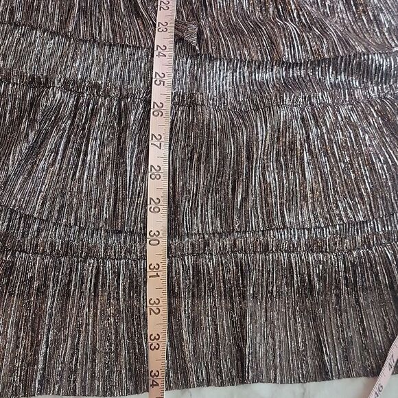 Metallic Smocked Tiered-Skirt Dress XL Sam & Jess - Picture 11 of 15